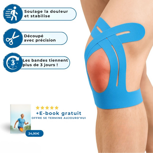 Bande de Kinésio pour Genou – Soutien & Soulagement des Douleurs
